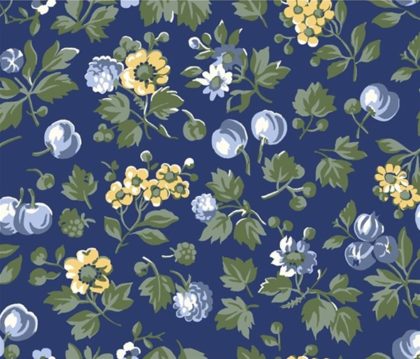 Liberty - The Orchard Garden - Blue - Wild Cherry